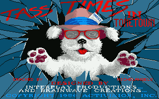 Tass Times In Tonetown title screen for Atari ST